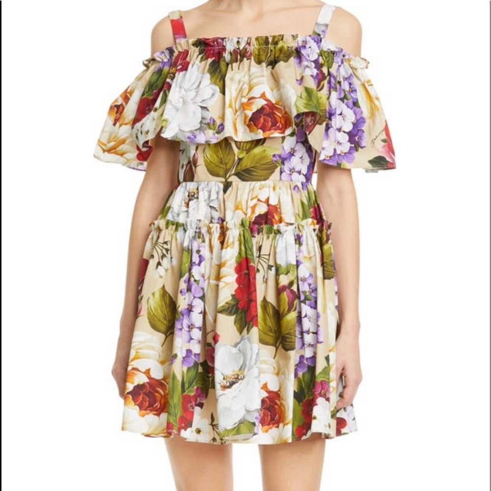 DOLCE AND GABBANA Gorgeous/Brand New/ Never worn, Cotton poplin floral dress - Picture 4 of 7